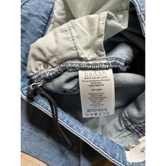 ba&sh Clifford High Rise Straight Leg Jeans in Blue Jeans Size Large 31" Waist - Picture 5 of 11